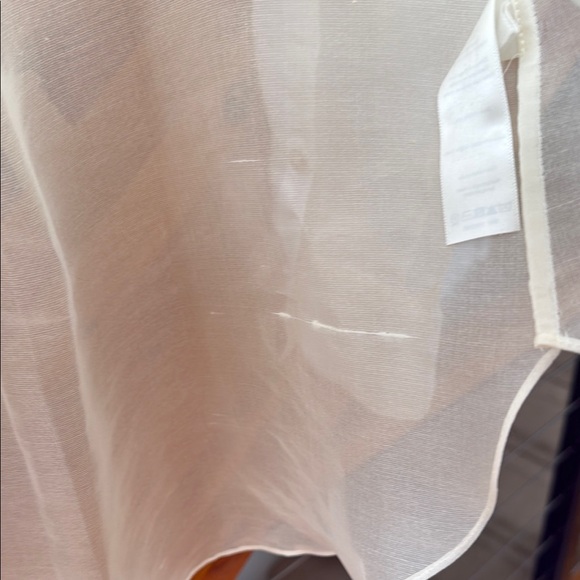 KHAITE Nori Pleated Front Silk Organza Semi Sheer Dress Shirt Sz 4 NWOT - Picture 11 of 16